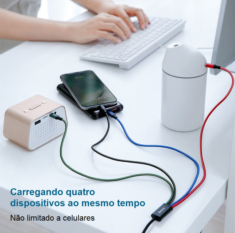 Cabo USB Baseus 3 em 1