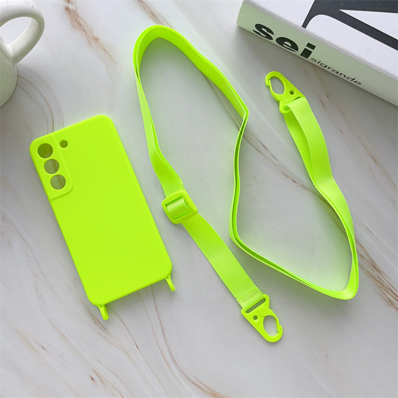 Capa Silicone para Samsung ( Linha S ) com Cordão Tiracolo