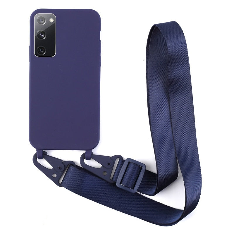 Capa Silicone para Samsung ( Linha S ) com Cordão Tiracolo