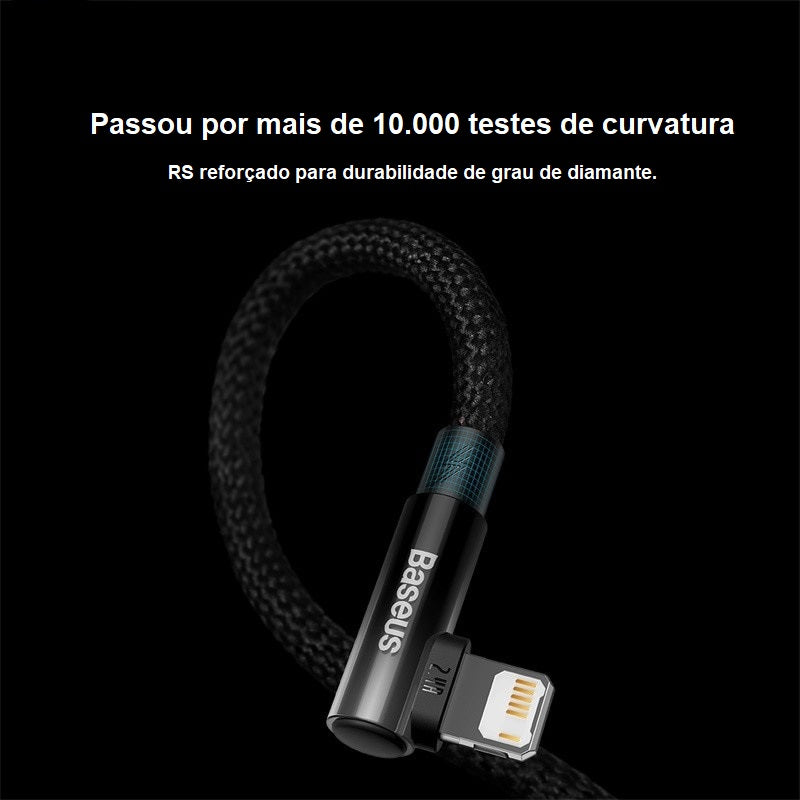 Cabo USB Baseus com cotovelo para Iphone