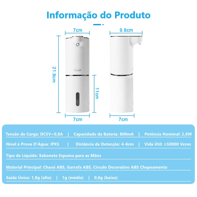 Saboneteira de Espuma Automático - Infravermelho