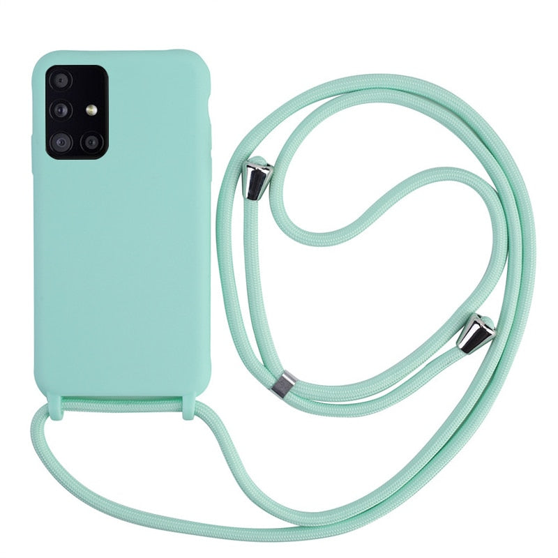 Capa Silicone para Samsung ( Linha A ) com Alça Ajustável