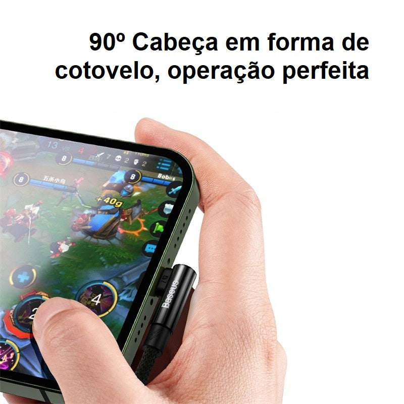 Cabo USB Baseus com cotovelo para Iphone